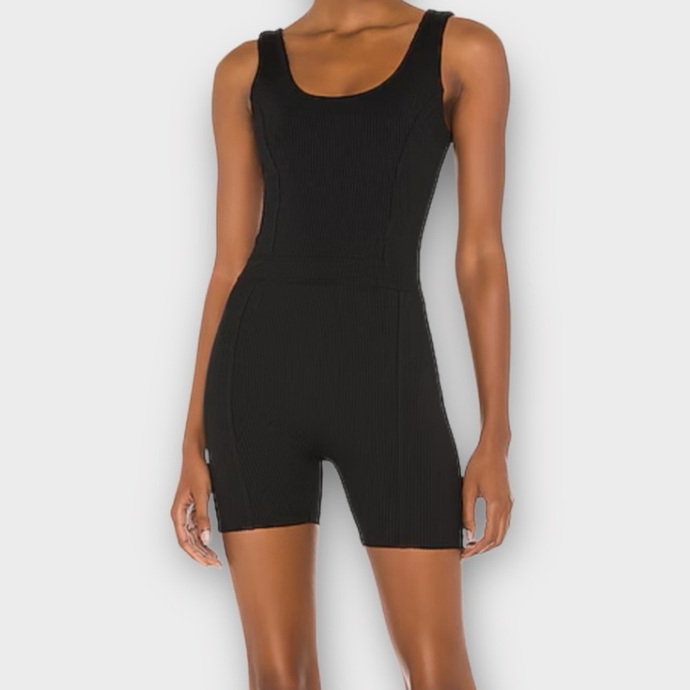 Year of Ours Women’s Johanna Romper Bodysuit XS Scoopneck Ribbed Knit NWOT